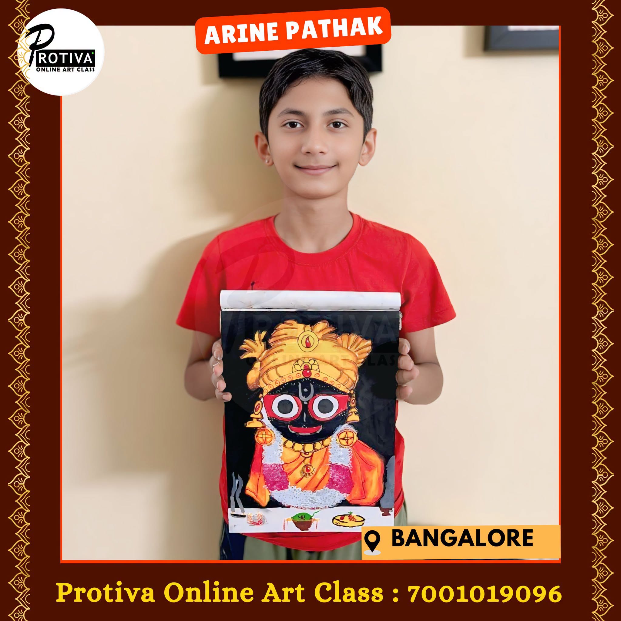 Jagannath Painting by a Protiva Online Art Class student